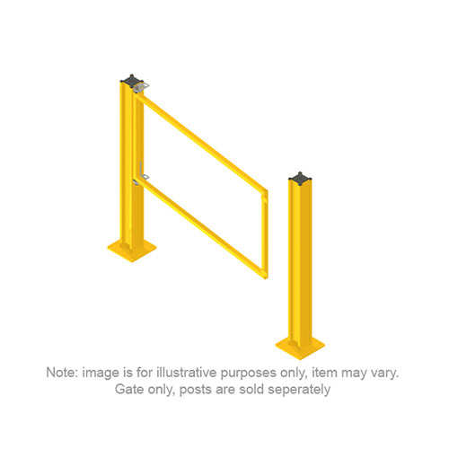Ezyrail - Self Closing Gate 1200mm Galvanised OR Yellow - Safety